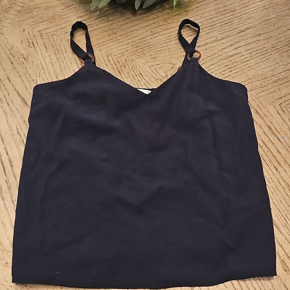 Topshop Navy Blue V NeckTank Top Camisole Size 6 - Picture 11 of 11